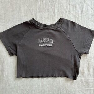 Size Small grayish brown PacSun cropped tshirt